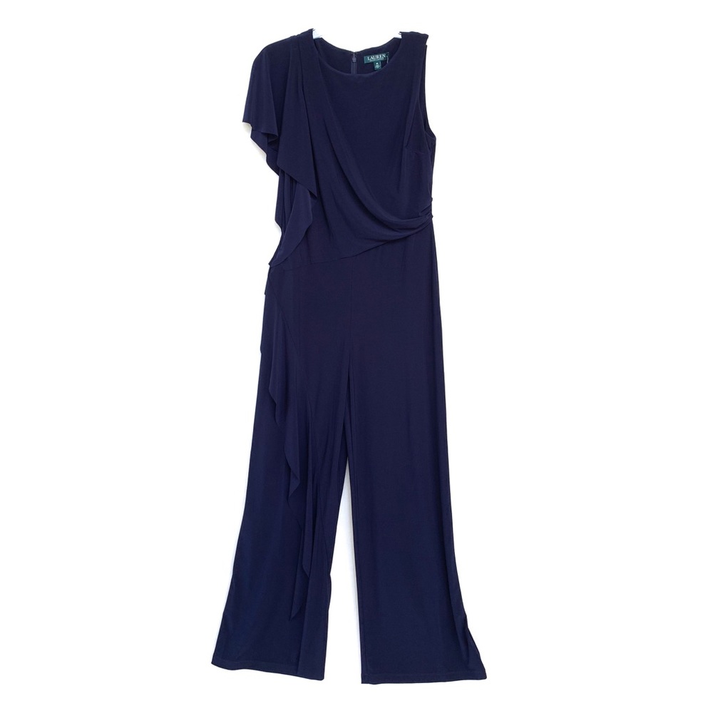 Lauren Ralph Lauren Ruffled Asymmetrical Jumpsuit - Picture 4 of 6